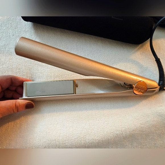 TYME Iron Flat Iron and Curling Iron in One Titanium Rose Gold Black Pouch EUC - Picture 2 of 8